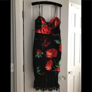 🌹Rose print midi dress🌹